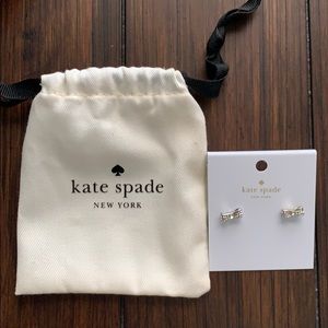 Kate spade new rhinestone earrings ready set bow